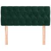 vidaXL T&ecirc;te de lit Vert fonc&eacute; 90x7x78/88 cm Velours