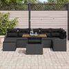 vidaXL Ensemble de canap&eacute; de jardin 8 pcs Noir Poly rotin