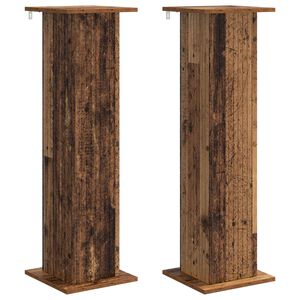 vidaXL Support de Plante 2 pcs Bois ancien 30,5 x 30 x 100,5 cm