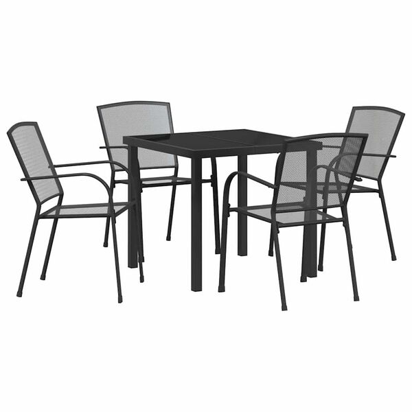 vidaXL Ensemble de salle &agrave; manger pour jardin 5 pcs Anthracite
