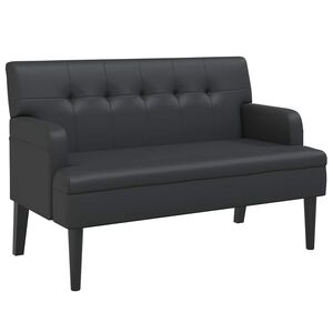 vidaXL Banc avec dossier Noir 112x65,5x75 cm Similicuir