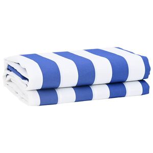 vidaXL Toile de rechange pour auvent Bleu et Blanc 1000 x 160 cm