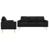 vidaXL Ensemble de canap&eacute;s 2 pcs Tissu Noir