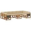 vidaXL Ensemble de canap&eacute;s d'ext&eacute;rieur 11 pc Naturel et Beige