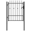 vidaXL Porte de Cl&ocirc;ture ASTEN 100 x 125 cm m&eacute;tal Noir Verrouillable