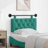 vidaXL T&ecirc;te de lit suspendue Turquoise 90 x 55 x 7 cm Velours