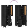 vidaXL Haut Armoire avec tiroir 2 pcs Ch&ecirc;ne noir Bois d'ing&eacute;nierie