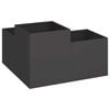 vidaXL Cache-pot de jardin Noir 80 x 80 x 48 cm Acier