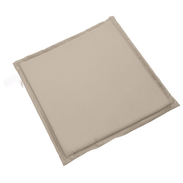 vidaXL Coussins de si&egrave;ge de jardin lot de 4 taupe 45x45x2 cm carr&eacute;