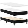 vidaXL Lit &agrave; ressorts avec matelas Noir 200 x 80 cm Polyester