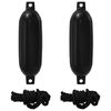 vidaXL Fenders de bateau 2 pc &Oslash; 11 x 40 cm Noir PVC