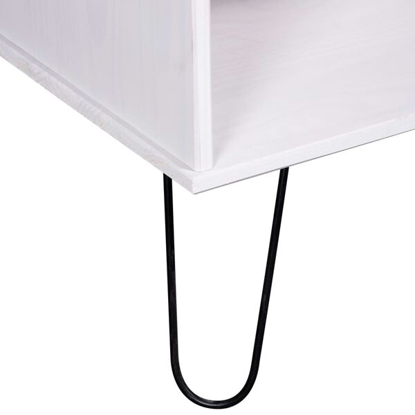 vidaXL Table basse New York Blanc Bois de pin massif