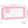 vidaXL Barri&egrave;re de s&eacute;curit&eacute; de lit d'enfant Rose 120x25 cm Tissu