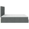 VidaXL Cadre de lit ottoman avec matelas gris fonc&eacute; 160x200cm tissu
