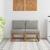 vidaXL 2 Pi&egrave;ce Sofa de milieu ext&eacute;rieur Bois d'Acacia Massif Naturel