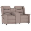 vidaXL Fauteuil de massage inclinable porte-gobelet 2 places taupe