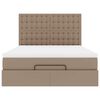 VidaXL Cadre de lit ottoman et matelas cappuccino 140x190cm similicuir