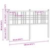 vidaXL T&ecirc;te de lit de remplacement m&eacute;tal blanc 120 cm