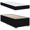 vidaXL Cadre de lit avec matelas Noir 120 x 190 cm tissu