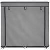 vidaXL Armoire &agrave; chaussures avec housse Gris 115x28x110 cm Tissu