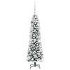 vidaXL Sapin de No&euml;l artificiel Blanc 120 cm PVC, m&eacute;tal et plastique