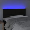 vidaXL T&ecirc;te de lit &agrave; LED Noir 100x5x78/88 cm Tissu