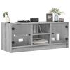 vidaXL Meuble TV avec portes en verre sonoma gris 102x37x42 cm