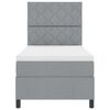 vidaXL Lit &agrave; ressorts avec matelas Gris clair 100 x 200 cm tissu