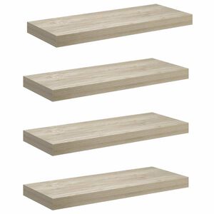 vidaXL &Eacute;tag&egrave;res murales flottantes 4 pcs ch&ecirc;ne 60x23,5x3,8 cm MDF