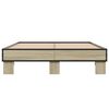 vidaXL Cadre de lit sans matelas ch&ecirc;ne sonoma 120x190 cm