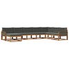 vidaXL Ensemble de canap&eacute;s d'ext&eacute;rieur 8 pc Naturel et Anthracite