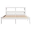 vidaXL Cadre de lit sans matelas blanc 140x200 cm bois de pin massif
