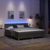 vidaXL Lit à ressorts avec matelas Gris foncé 180 x 200 cm tissu
