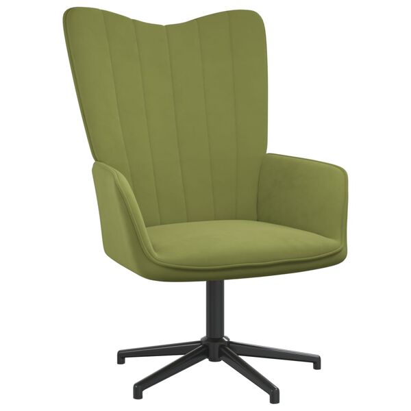 vidaXL Chaise de relaxation Vert clair Velours