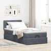 vidaXL Cadre de lit ottoman avec matelas gris fonc&eacute; 90x190 cm velours