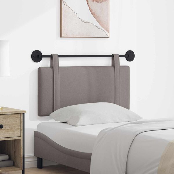 vidaXL T&ecirc;te de lit suspendue Montage mural Taupe 100 x 55 x 5 cm tissu