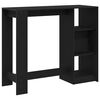 vidaXL Table de bar Ch&ecirc;ne noir 124 x 46 x 103.5 cm Bois d'ing&eacute;nierie
