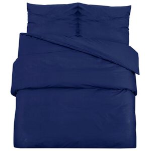 vidaXL Ensemble de housse de couette Bleu marine 225x220 cm Coton