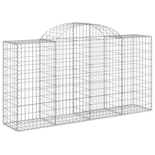 vidaXL Paniers à gabions arqués 18 pcs 200x50x100/120 cm fer galvanisé