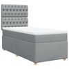 vidaXL Sommier &agrave; lattes de lit avec matelas gris clair 80x200 cm tissu