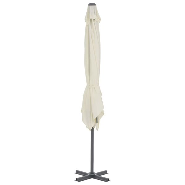 vidaXL Parasol de jardin avec base portable sable