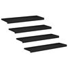 vidaXL Marches d'escalier 4 pi&egrave;ces 100 x 25 x 2 cm Noir