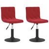 vidaXL Chaises &agrave; manger pivotantes lot de 2 rouge bordeaux velours
