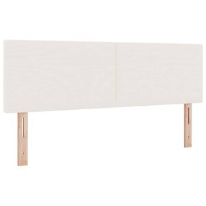 vidaXL T&ecirc;te de lit avec t&ecirc;te de lit Cr&egrave;me 144 cm Cuir synth&eacute;tique