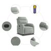 vidaXL Fauteuil inclinable &eacute;lectrique de massage gris clair velours