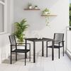 vidaXL Ensemble de salle à manger pour jardin 5 pcs Noir Rattan PVC