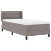 vidaXL Lit &agrave; ressorts avec matelas Taupe 200 x 90 cm tissu