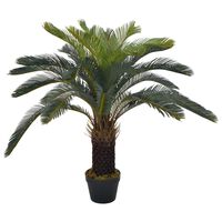 vidaXL Plante artificielle avec pot Palmier Cycas Vert 90 cm