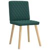vidaXL Chaises à manger lot de 4 vert foncé tissu