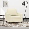 vidaXL Fauteuil Cr&egrave;me 60 cm Similicuir